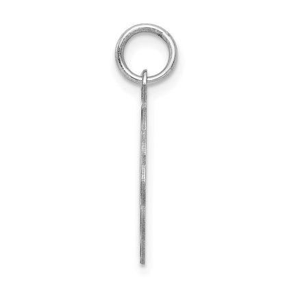 Sterling Silver Silver/Rhodium-Plated Brocaded Letter G Initial Pendant