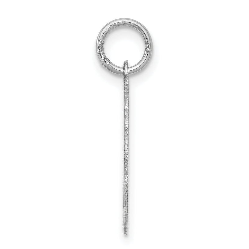 Sterling Silver Silver/Rhodium-Plated Brocaded Letter K Initial Pendant