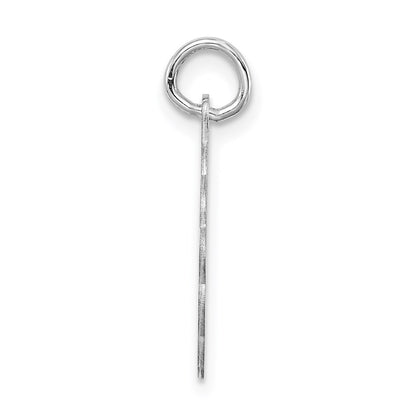 Sterling Silver Silver/Rhodium-Plated Brocaded Letter L Initial Pendant