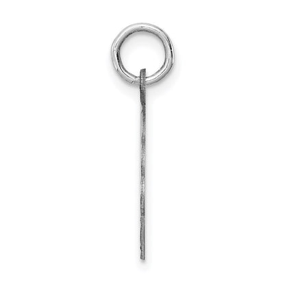 Sterling Silver Silver/Rhodium-Plated Brocaded Letter N Initial Pendant