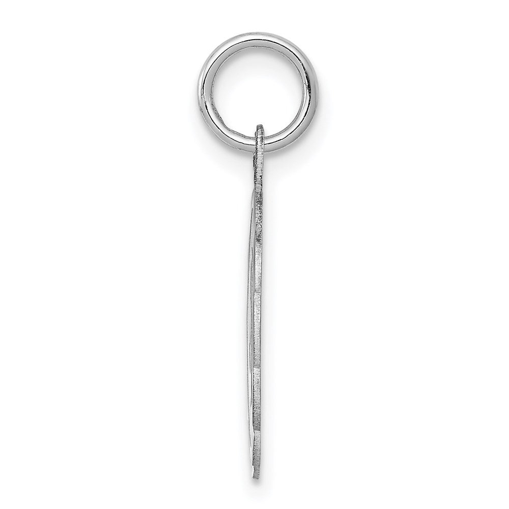 Sterling Silver Silver/Rhodium-Plated Brocaded Letter O Initial Pendant