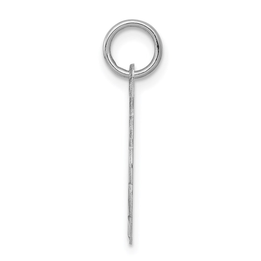 Sterling Silver Silver/Rhodium-Plated Brocaded Letter P Initial Pendant