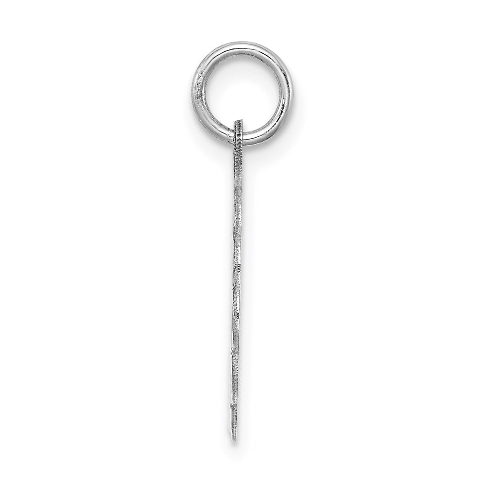 Sterling Silver Silver/Rhodium-Plated Brocaded Letter R Initial Pendant