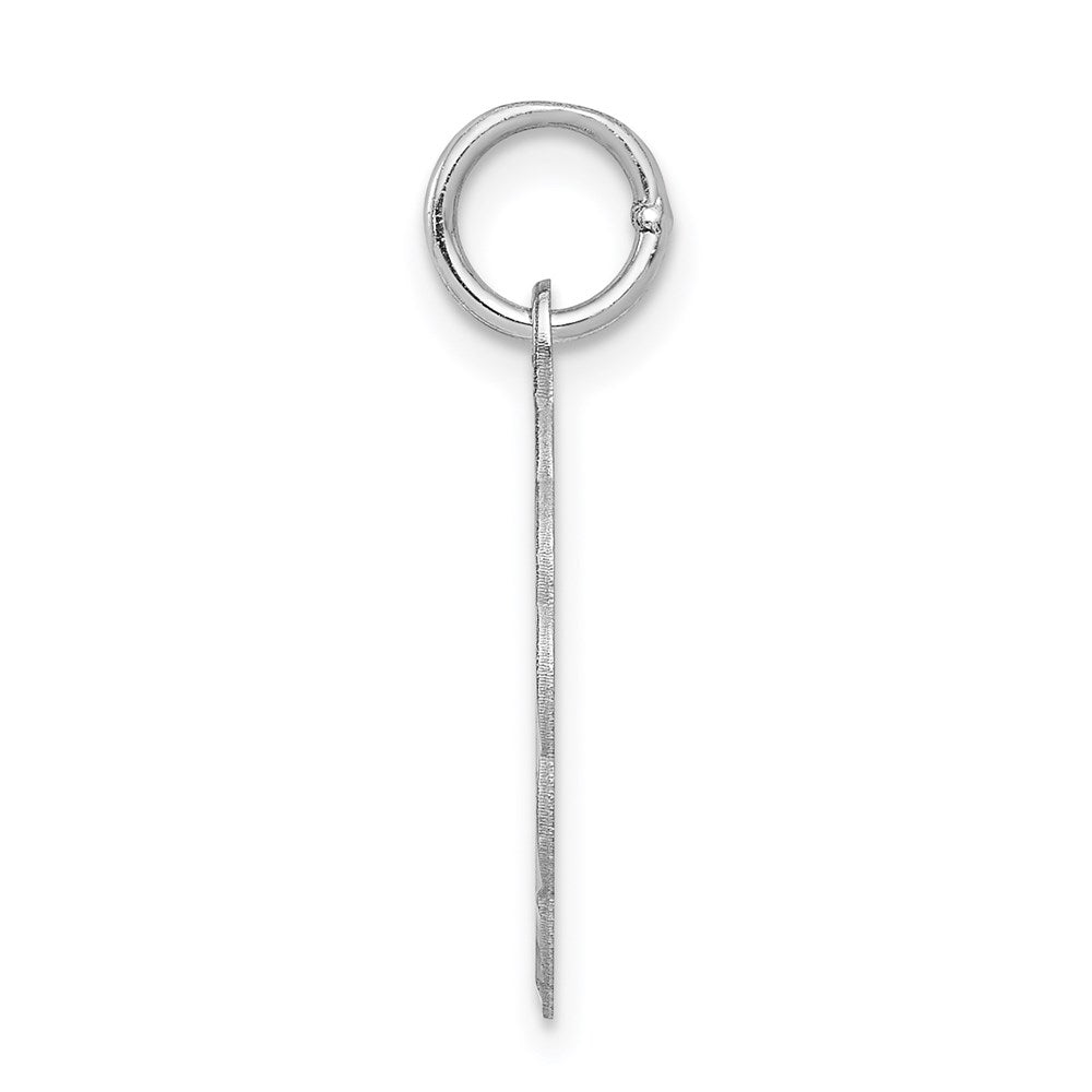 Sterling Silver Silver/Rhodium-Plated Brocaded Letter S Initial Pendant