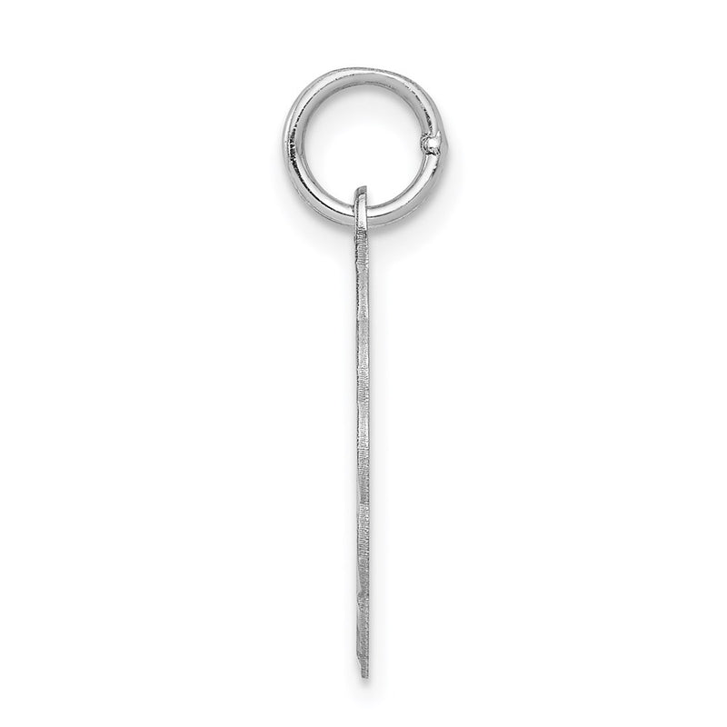 Sterling Silver Silver/Rhodium-Plated Brocaded Letter S Initial Pendant