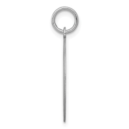 Sterling Silver Rhodium-Plated Brocaded Letter N Initial Charm