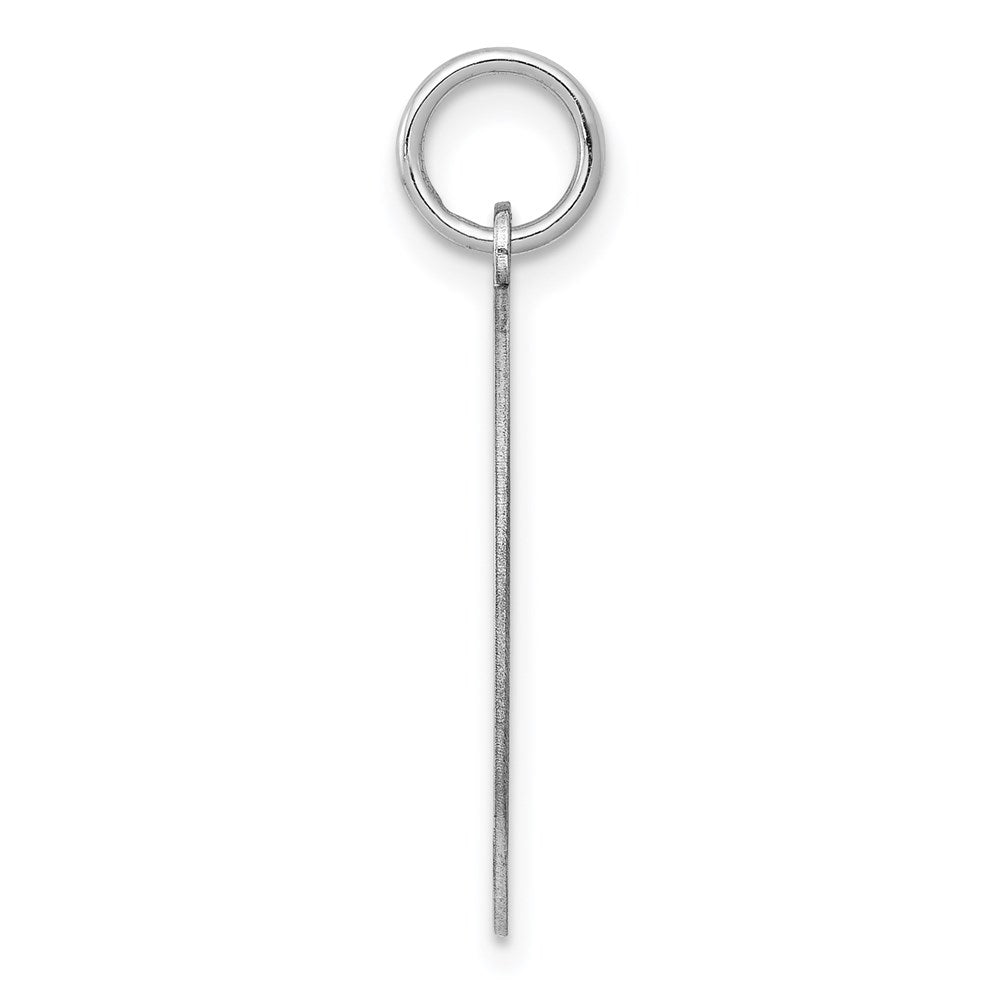Sterling Silver Rhodium-Plated Brocaded Letter S Initial Charm