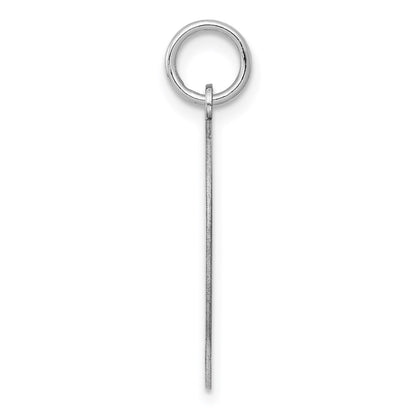 Sterling Silver Rhodium-Plated Brocaded Letter S Initial Charm