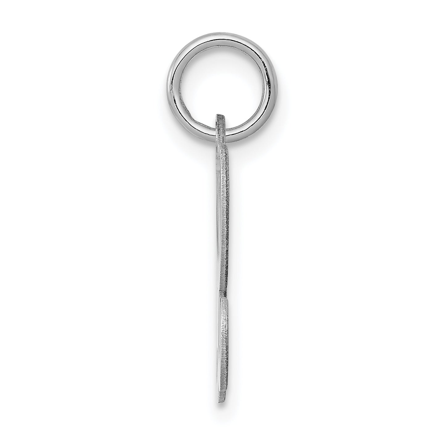 Sterling Silver Rhodium-Plated Stamped Letter L Initial Charm