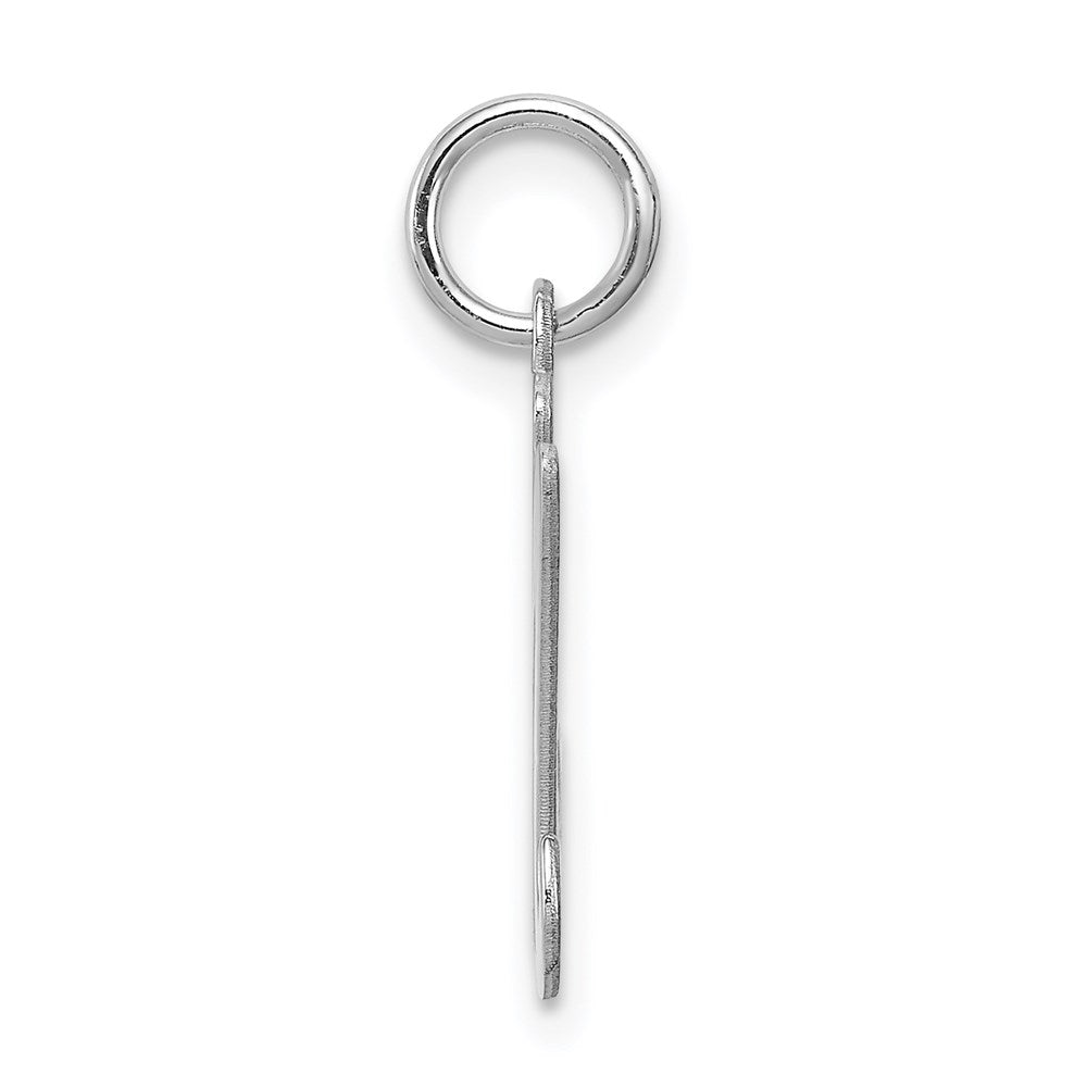 Sterling Silver Rhodium-Plated Stamped Letter M Initial Charm
