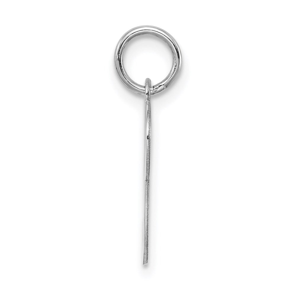 Sterling Silver Rhodium-Plated Stamped Letter P Initial Charm
