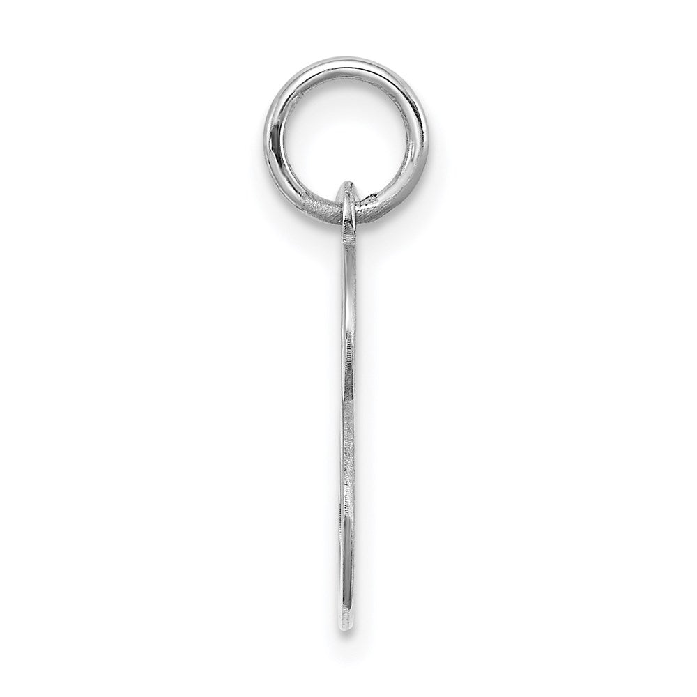 Sterling Silver Rhodium-Plated Stamped Letter S Initial Charm