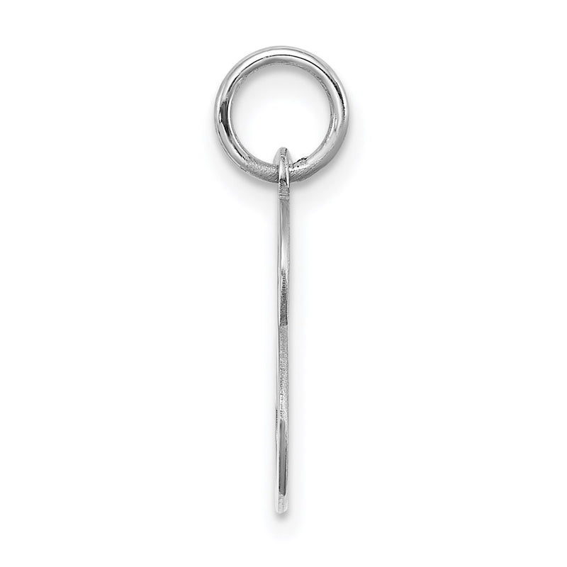 Sterling Silver Rhodium-Plated Stamped Letter S Initial Charm
