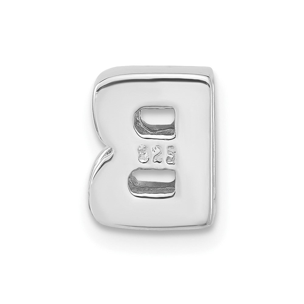 Sterling Silver Polished B Initial Slide
