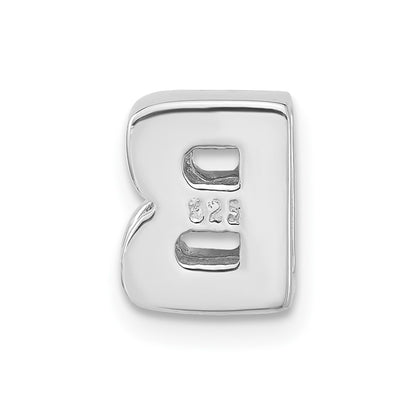 Sterling Silver Polished B Initial Slide