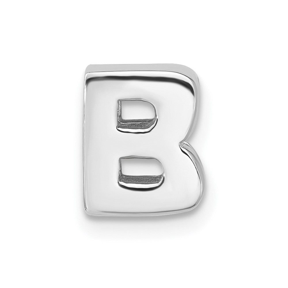 Sterling Silver Polished B Initial Slide