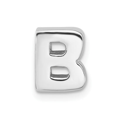 Sterling Silver Polished B Initial Slide