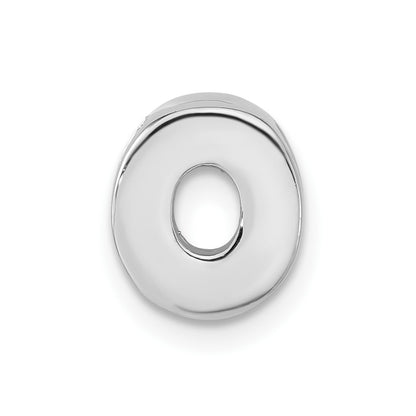Sterling Silver Polished O Initial Slide