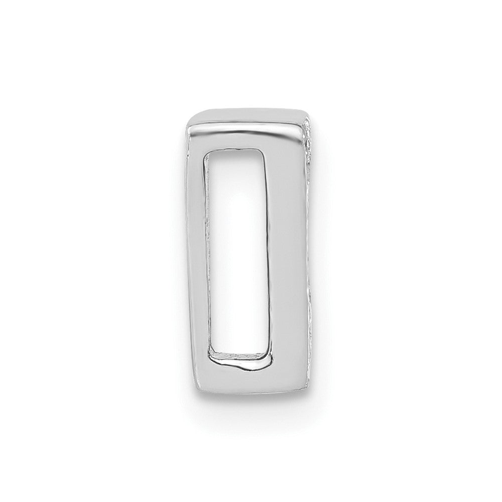 Sterling Silver Polished Cz Initial F Slide