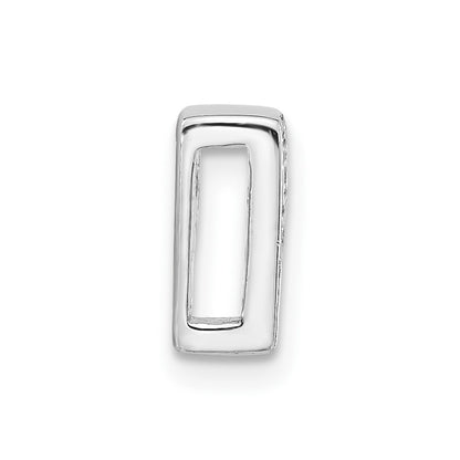 Sterling Silver Polished Cz Initial P Slide