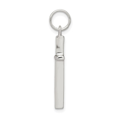 Sterling Silver Rhodium-Plated Latin Cross Charm