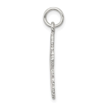 Sterling Silver Rhodium-Plated Cross Charm