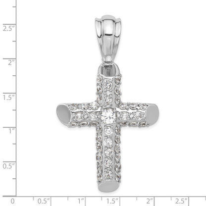 Sterling Silver Cz Cross Pendant