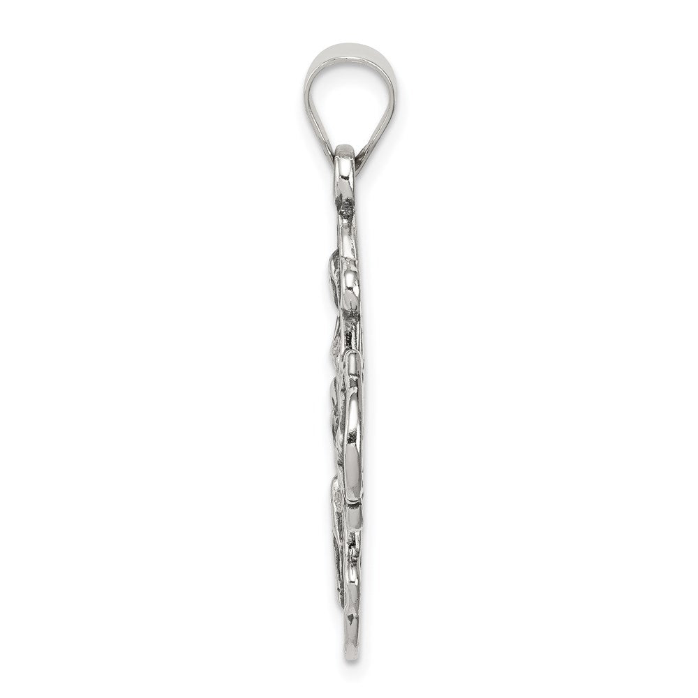 Sterling Silver Antiqued 4-Way Medal
