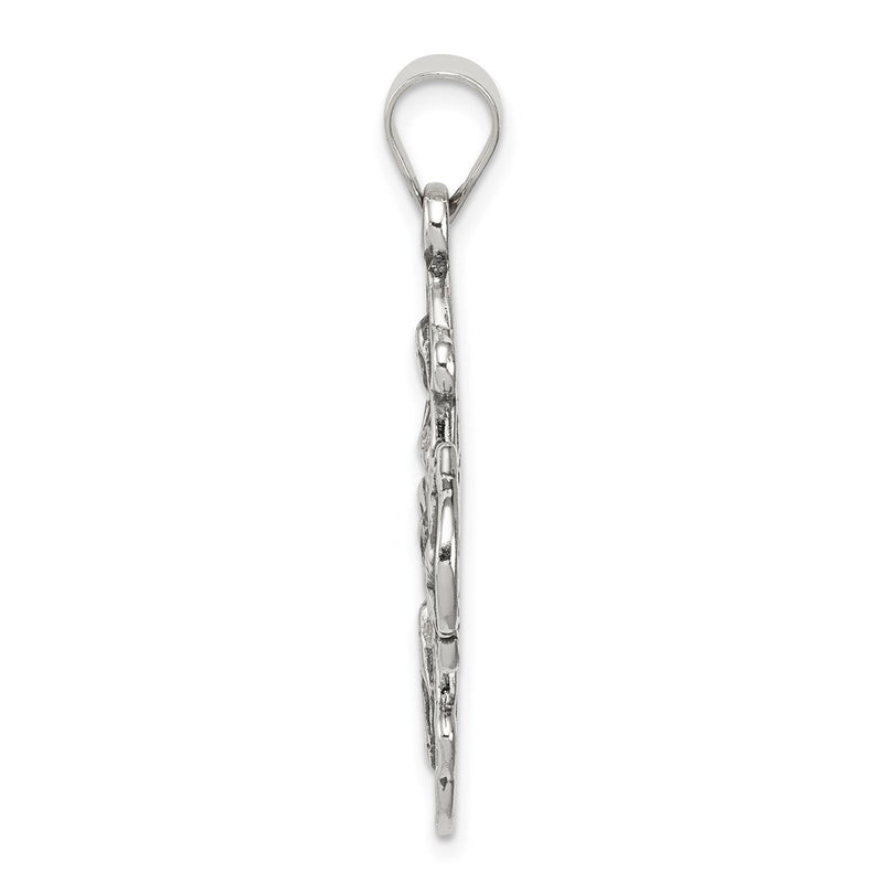 Sterling Silver Antiqued 4-Way Medal