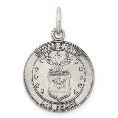 Sterling Silver Antiqued U.s. Air Force Medal Charm