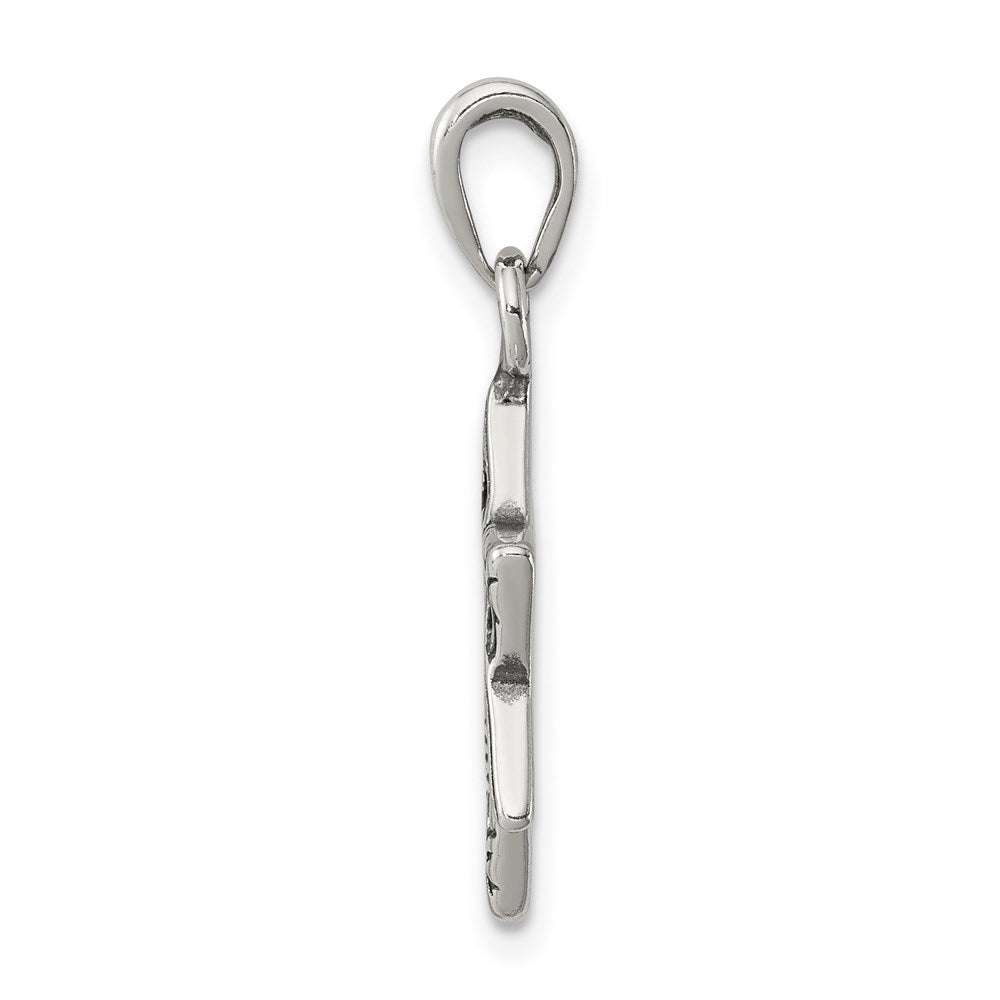 Sterling Silver Antiqued Star Of David Charm