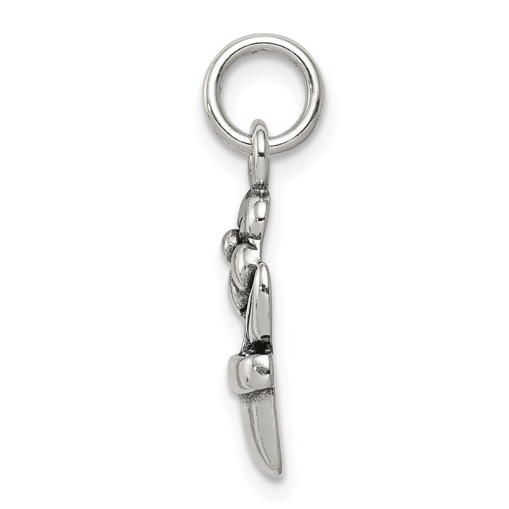 Sterling Silver Antique Flower In A Pot Charm