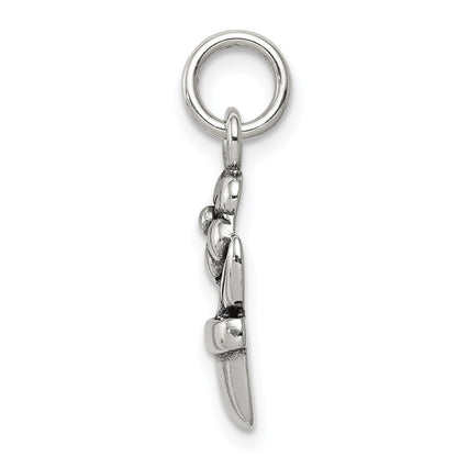 Sterling Silver Antique Flower In A Pot Charm