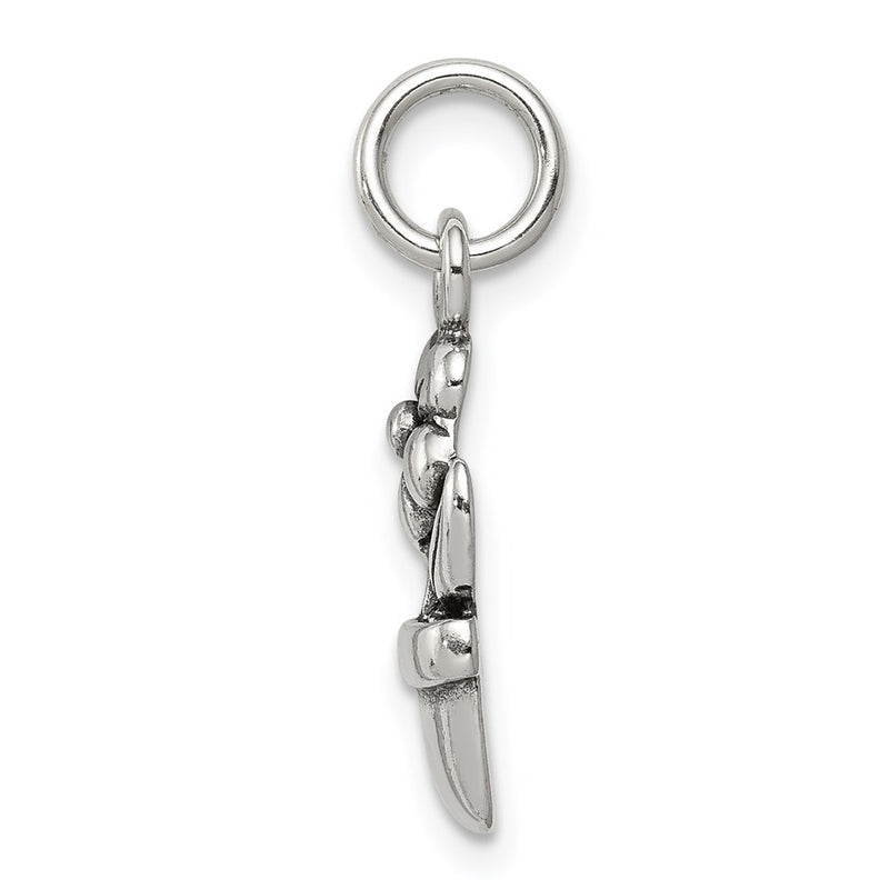 Sterling Silver Antique Flower In A Pot Charm
