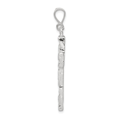 Sterling Silver Nugget Cross Pendant
