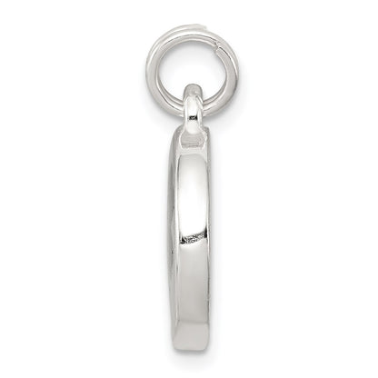 Sterling Silver Rhodium-Plated Four Leaf Clover Charm