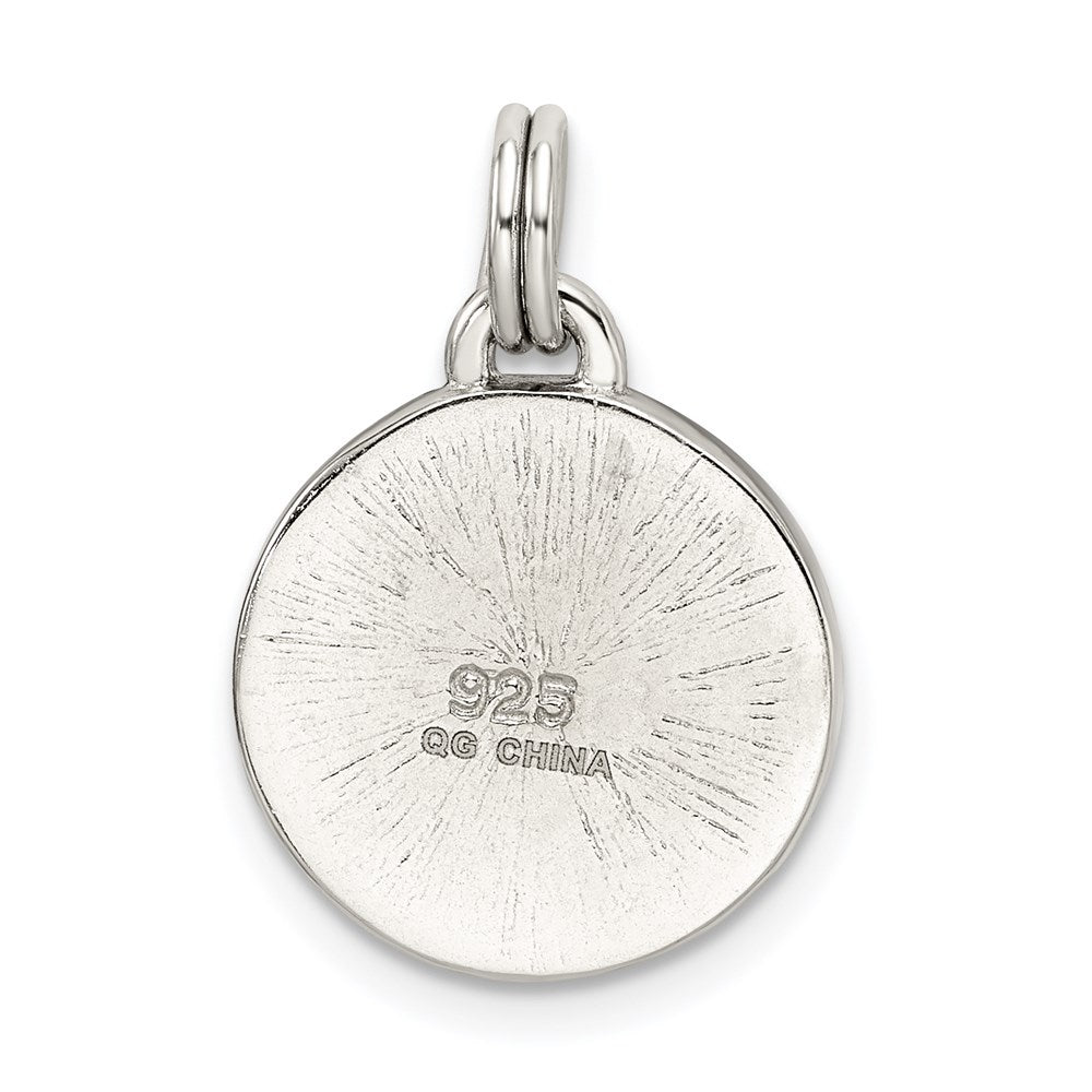 Sterling Silver Rhodium-Plated Four Leaf Clover Charm
