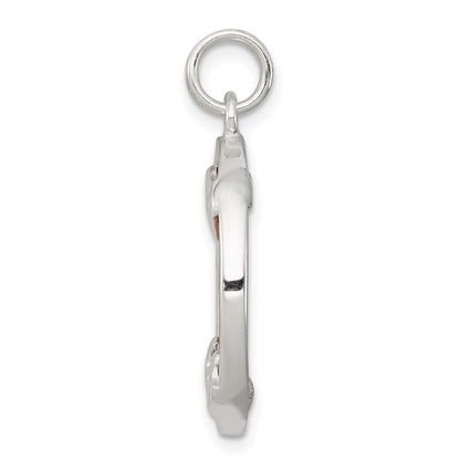 Sterling Silver Rhodium-Plated Penny Charm