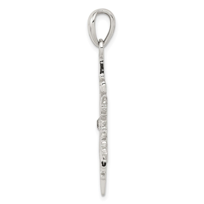 Sterling Silver Snowflake With Stellux Crystal Pendant