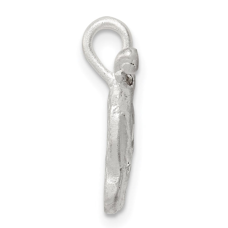 Sterling Silver Diamond Cut Violin Pendant