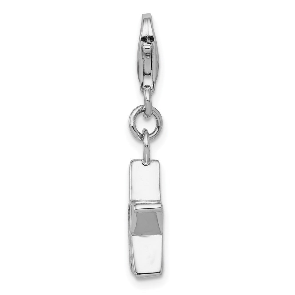 Sterling Silver Rhodium-Plated May Cz Birthstone Star Charm