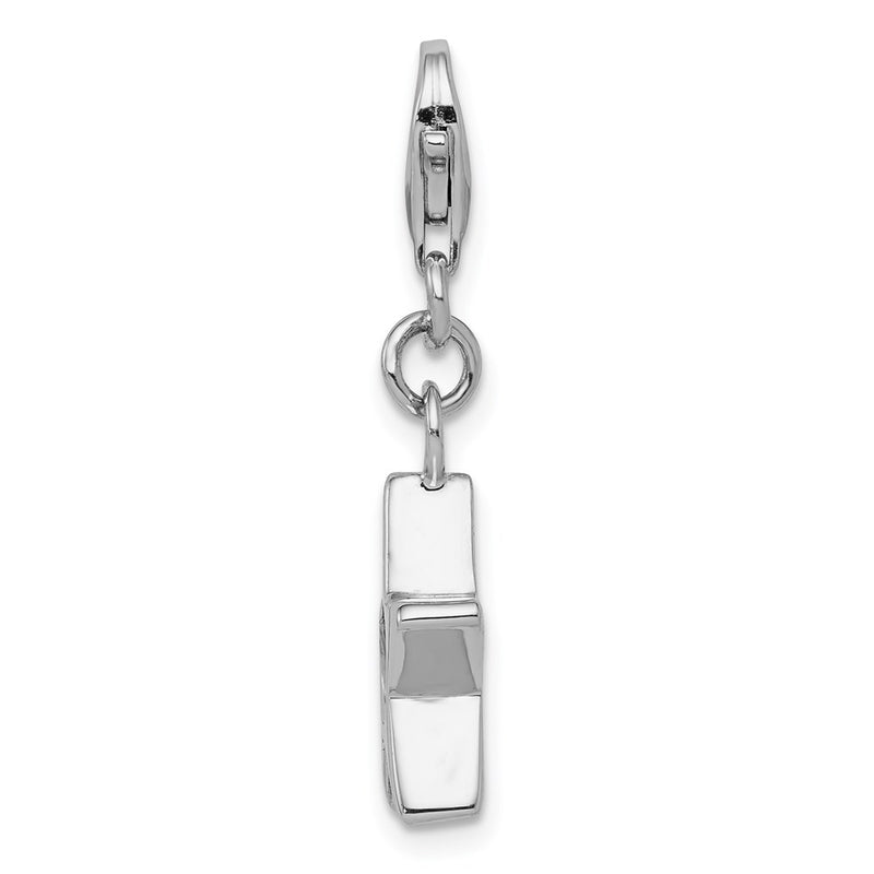 Sterling Silver Rhodium-Plated May Cz Birthstone Star Charm