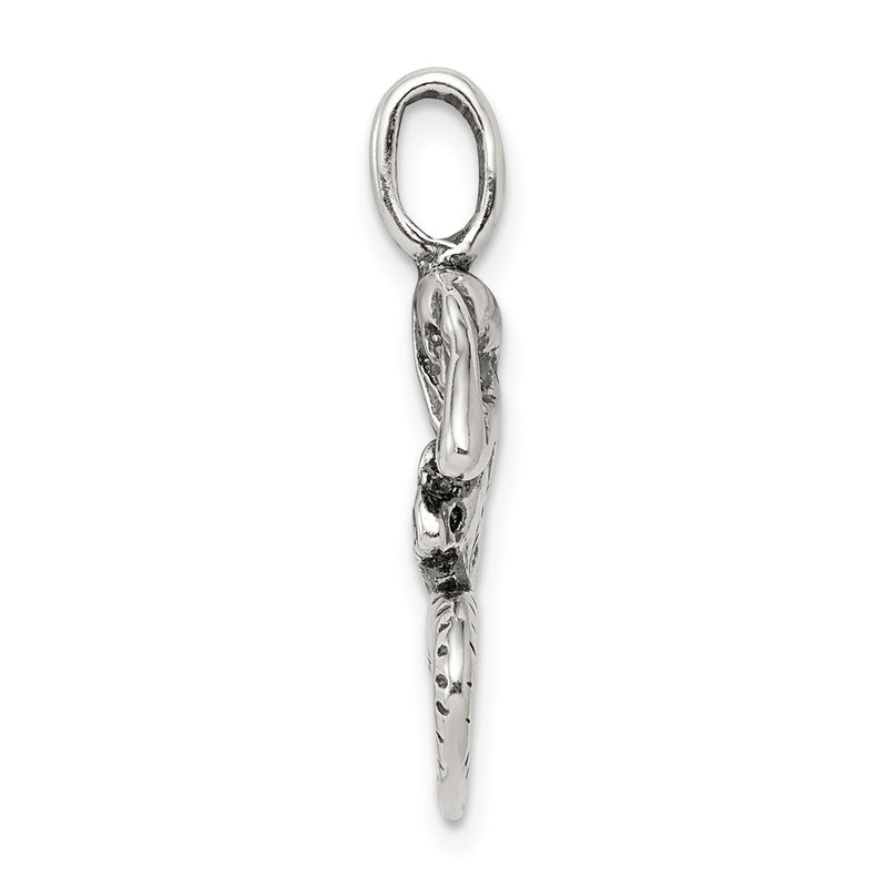 Sterling Silver Antiqued Mermaid Pendant