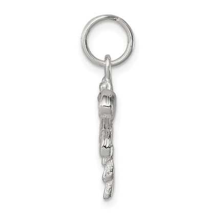 Sterling Silver Rhod-Pltd Preciosa Austrian Crystal Dragonfly Charm