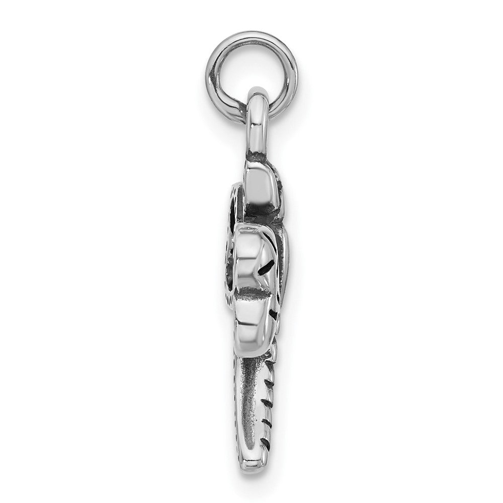 Sterling Silver Polished & Antiqued Dragonfly Charm