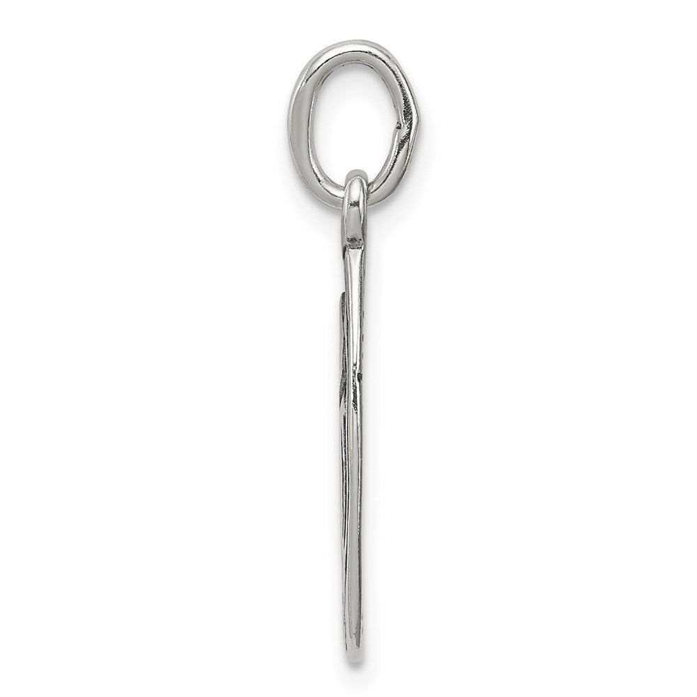 Sterling Silver Antiqued Crane In Oval Frame Charm