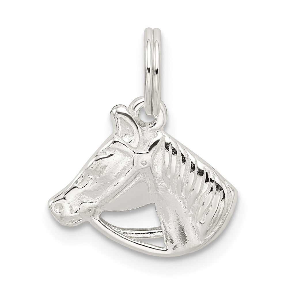Sterling Silver Horse Head With Bridle Charm