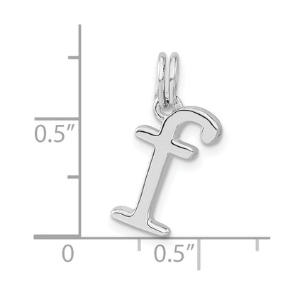 Sterling Silver Polished F Charm