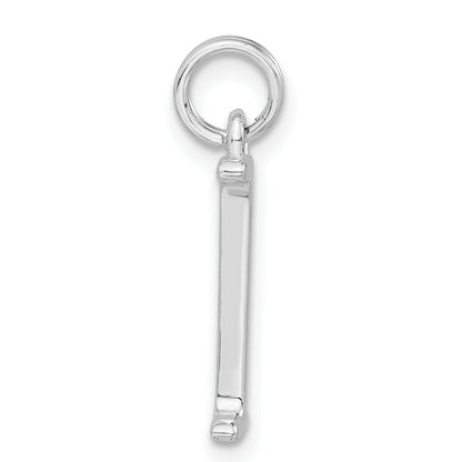 Sterling Silver Polished L Charm