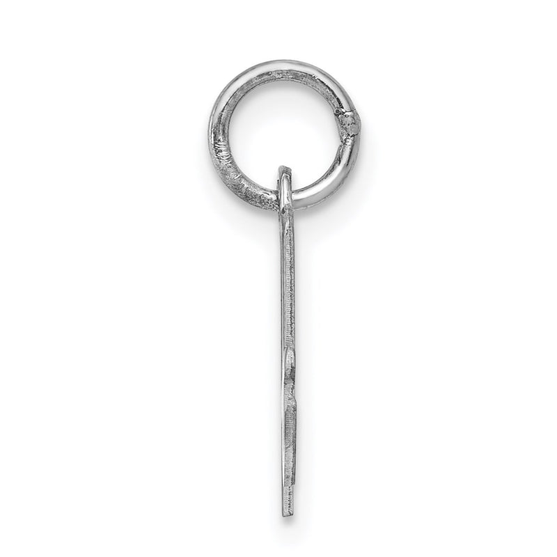 Sterling Silver Rhodium-Plated Script Letter Z Initial Charm
